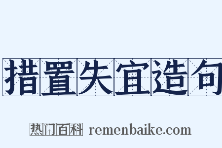 措置失宜造句是什么意思的图片